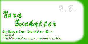 nora buchalter business card